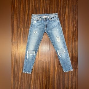 Denim & Supply Ralph Lauren distressed cropped skinny jeans size 28